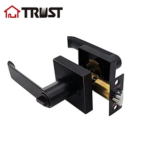 TRUST 6931-RB Grade 3 Heavy duty  Tubular Door Handle Black Door Lock In Oil Rubbed Bronze