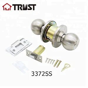 TRUST 3372-SS  American Cylindrical Privacy Lock SS304 Bathroom Round Knob Door Lock For Home Usage