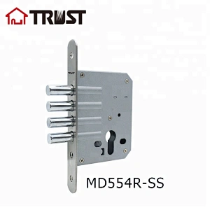 华信MD55-4R-SS锁具 单方舌铜材料三级打开欧标锁体木门锁