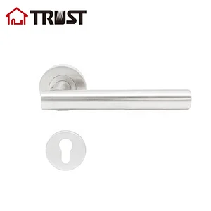 TRUST TH009-SS Euro Standard Hollow Stainless steel lever door handle for wooden metal steel door