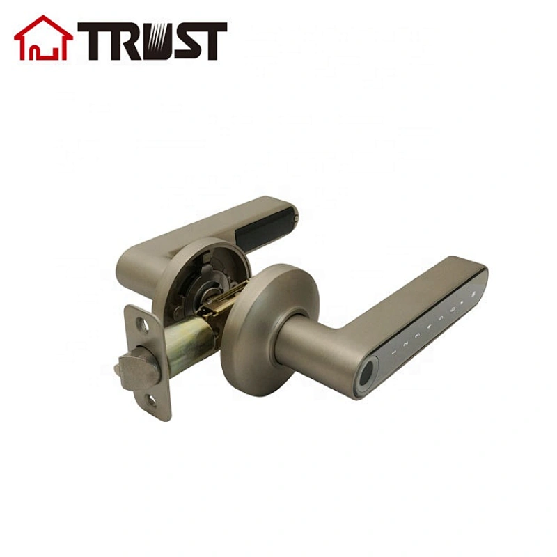TRUST 9401-PN Smart Lock Fingerprint Door Lock, Keypad Deadbolt Lock Keyless Entry Door Lock Deadbolt, Front Door Lock with Key, Fingerprint Lock for Door