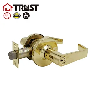 4471PB-ET Commercial Grade 2 Commercial Duty Door Lever-Passage Lockset, Polished Brass Finishh