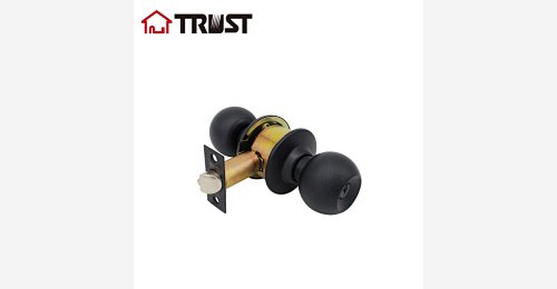 Probrico Interior Door Handles Round Ball Front Back Gate Knobs With Lock  Cylinder Latch Stainless Steel Wooden Door Handle Set 201013 From Xue009,  $157.83