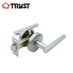 ZH027 PS-SC- Contemporary / Modern Door Handles / Levers  Passage in Satin Chrome Finish