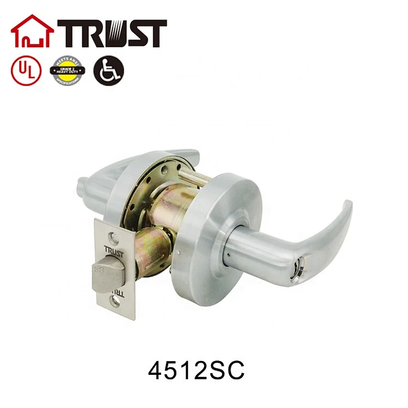 TRUST 45 SeriesHeavy Duty Designer Commercial Lever Door Lock (Satin Chrome, 26D) Grade 2 Industrial Door Handle - UL 3 Hour Fire Rated