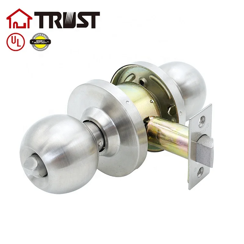 TRUST 4372-SS Dynasty Hardware Commercial Privacy Keyed Lever Handle, Stainless Steel Finish