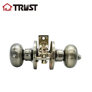 TRUST 6351-AB  ANSI Grade 3 Antique Brass  Knob Lock Tubular Lock