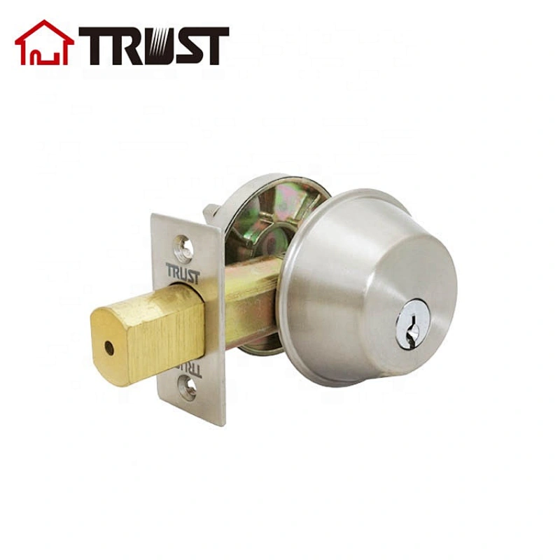 TRUST 4331-SS KD Heavy-Duty ANSI Grade 2 Commercial Single 6-Pin Cylinder Deadbolt lock, Fire Rated, 304SS US32D