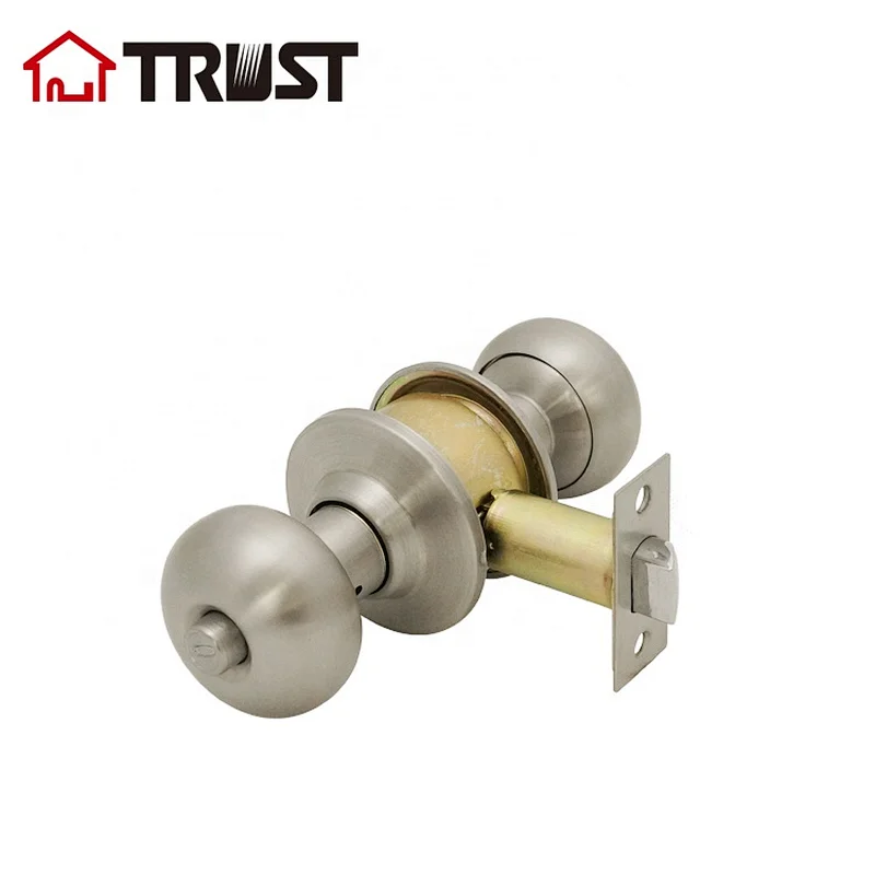 TRUST 3352-SS  Round Knob Door Lock Privacy Cylindrical Knob Lock