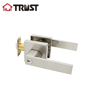 TRUST 6911-SN Original factory interior door security lock entrance handle set handles black in low price