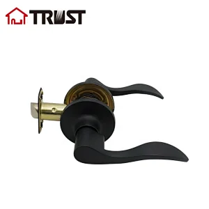 TRUST 6463-MB Ansi Grade 3  Passage Black Door Handle Tubular Lever Handle Lock