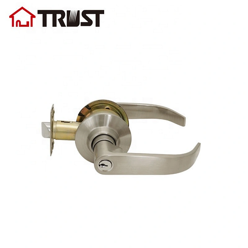 TRUST 3491-SN Brushed Satin Nickle Interior Door Handle Entry Lock Lever Leverset