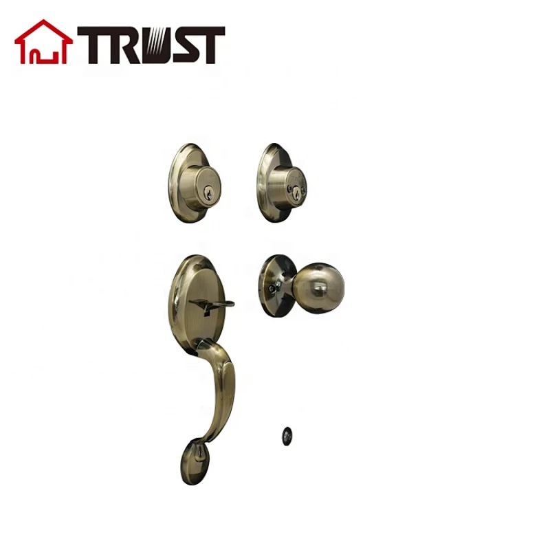 TRUST 8502ZH-K87-AB  Grade 3 Solid Brass Strong Handle Lockset