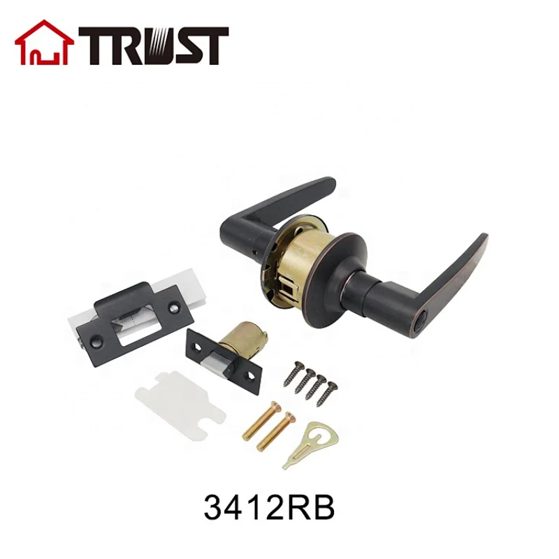 TRUST 3412-RB  Cylindrical Privacy America Australia modern door lever handle lock Lockset