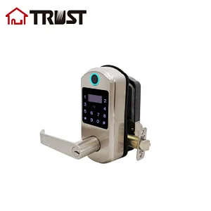 TRUST 9202-SN Smart Door Lock, Keyless Entry Door Lock, Keypad Door Lock, Fingerprint Door Lock, Keypad Entry Door Lock, Satin Nickle