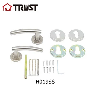 TRUST TH019-SS  Fashionable House Decoration Washroom Wood Door Lever Handle Stainless Steel Door Handle
