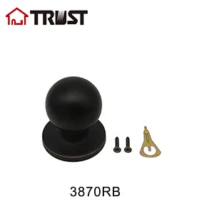 TRUST 3870-RB Round Interior Door Knob Door Handle Lock Half Dummy Keyless Door knobs ORB Finish