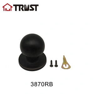 TRUST 3870-RB Round Interior Door Knob Door Handle Lock Half Dummy Keyless Door knobs ORB Finish