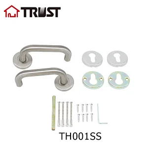TRUST TH001-SS Door Handle Lever with Modern Contemporary Slim Round Design