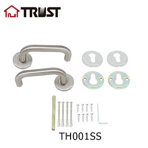 TRUST TH001-SS Door Handle Lever with Modern Contemporary Slim Round Design