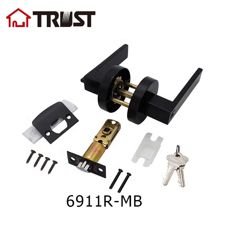 TRUST 6911-R-MB  High Quality  Heavy Duty KW1 Keyway Tubular Leverset Door Lock