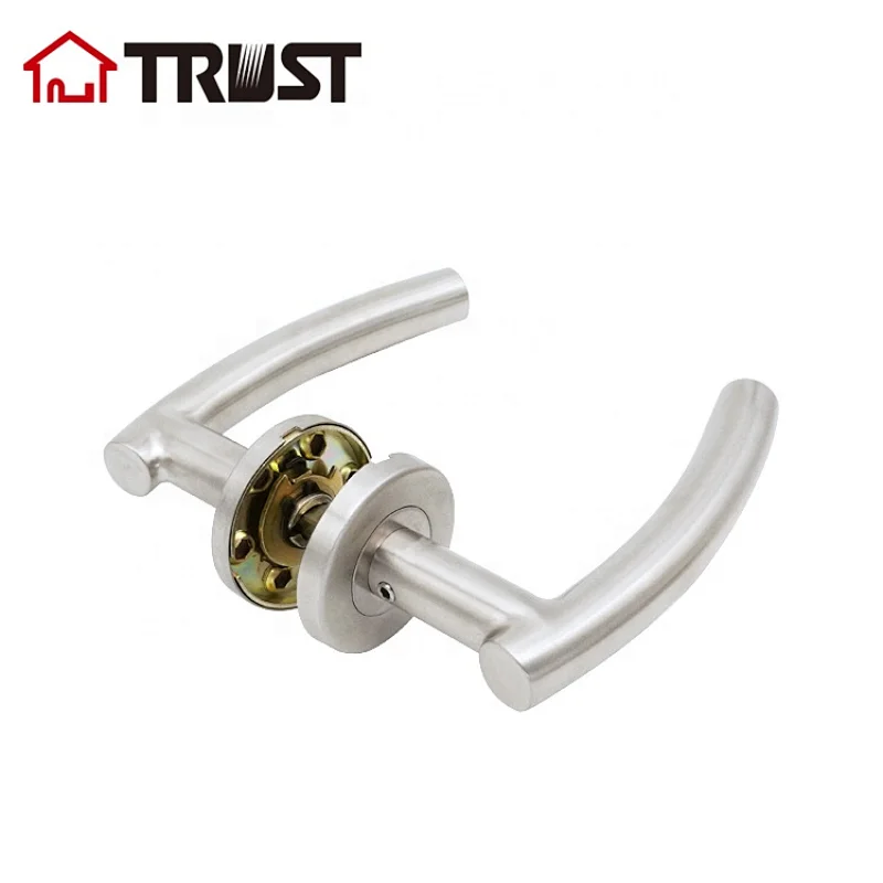 TRUST TH019-SS  Fashionable House Decoration Washroom Wood Door Lever Handle Stainless Steel Door Handle