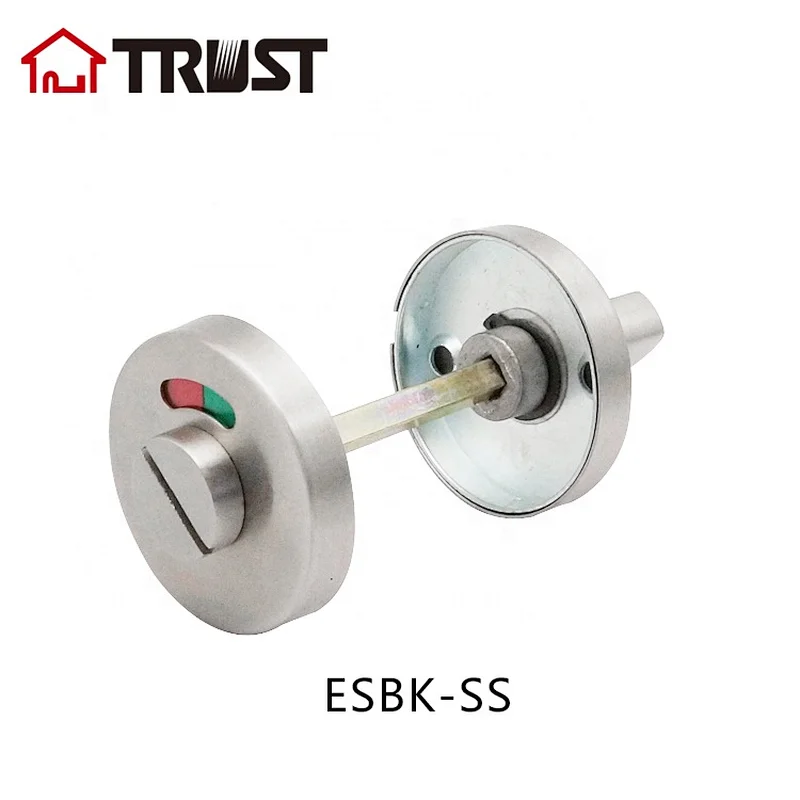 TRUST TH003-SS-ESBK SUS304 Bathroom Toilet Door Turn Bolt Latch Lock Privacy Safety With Door Handle