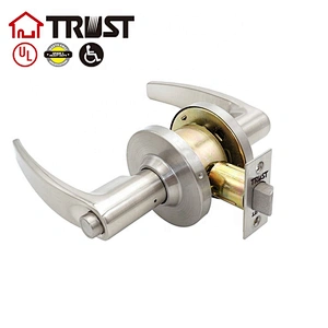 TRUST 4412-SN Heavy Duty Grade 2 Commercial Cylindrical Bedroom Lever in Satin Chrome