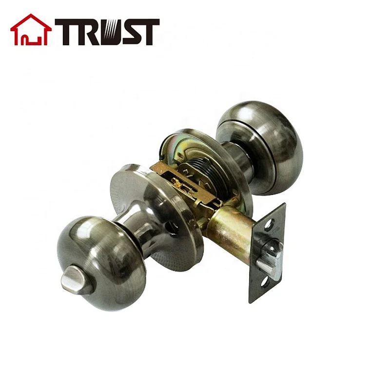 TRUST 6351-AB  ANSI Grade 3 Antique Brass  Knob Lock Tubular Lock