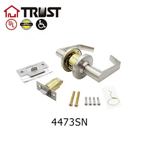 TRUST 4473-SN Dynasty Hardware Commercial Duty Passage Door Lock, Satin Nickle