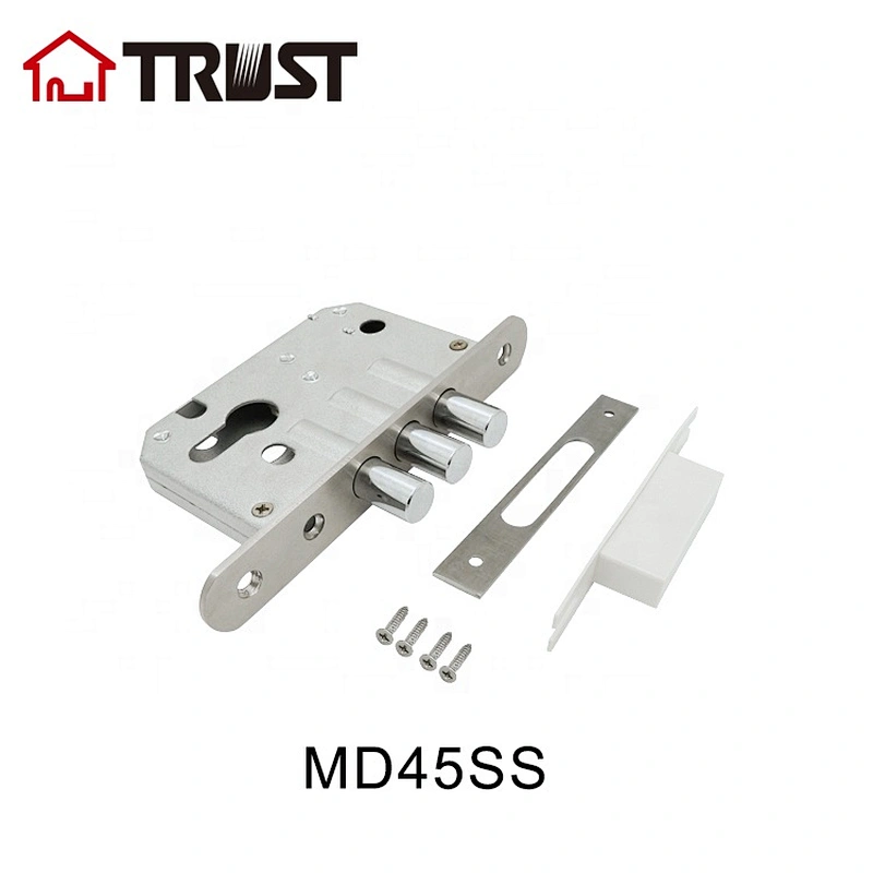 华信MD55-4R-SS锁具 单方舌铜材料三级打开欧标锁体木门锁