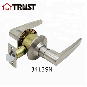 TRUST 3413-SN  American Style Ansi Grade 3 Cylindrical Lever Handle Interior Doors Passage function Door Lock