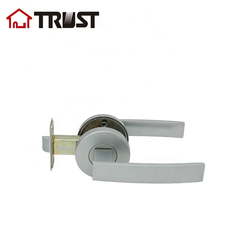 TRUST ZH037-PS-SC  Modern Door Handles Levers (Passage) in Satin Chrome - Polished Chrome Finish
