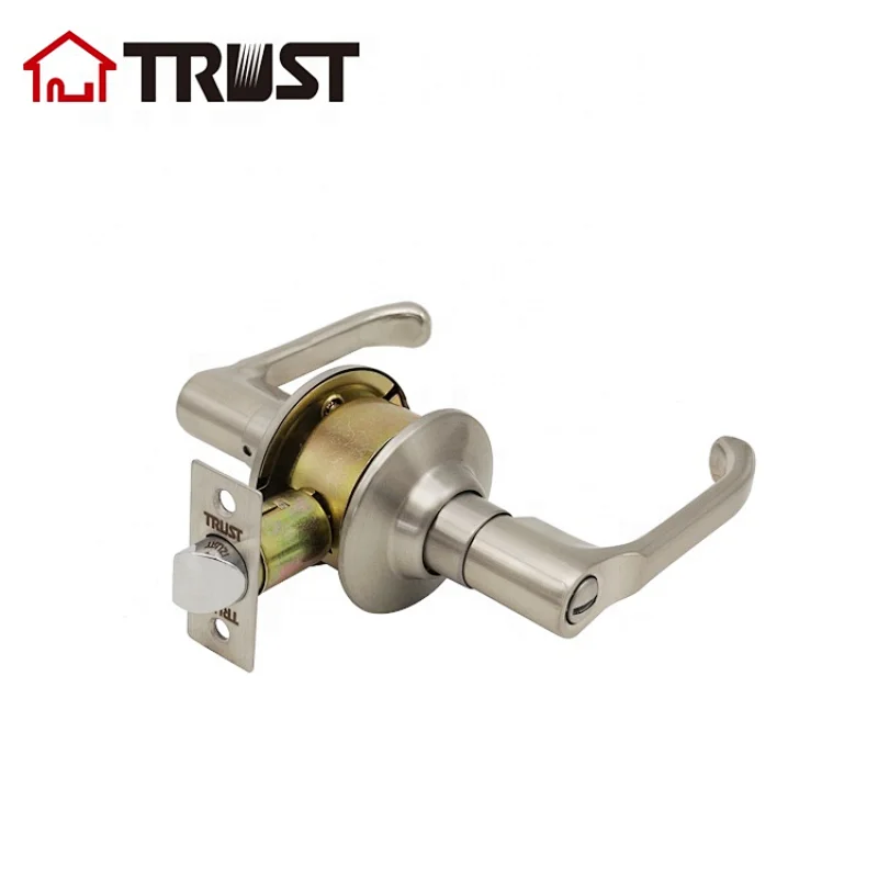 TRUST 3422-SN ANSI Grade 3 Bath Handle Privacy Lever handle Satin Nickel Finish Lockset