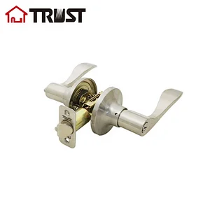 TRUST 6461-SN Satin Nickel ANSI Grade 3  Entry Lock Tubular Lever Lock For Wooden Door
