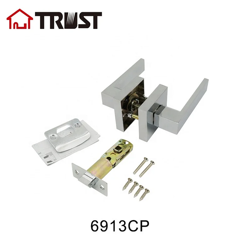 TRUST 6913-CP Heavy Duty Tubular Lever Handle  Passage function ANSI Door Lock