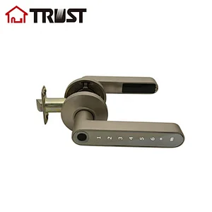 TRUST 9401-PN Smart Lock Fingerprint Door Lock, Keypad Deadbolt Lock Keyless Entry Door Lock Deadbolt, Front Door Lock with Key, Fingerprint Lock for Door