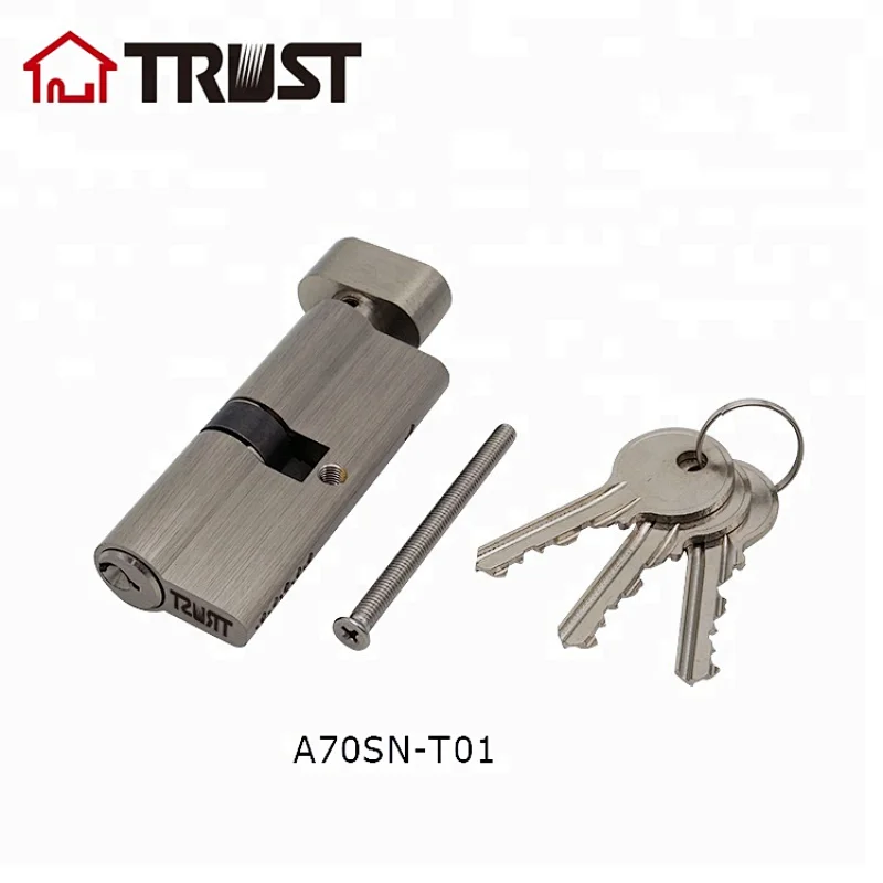 TRUST A70-T01 China Supplier door lock cylinder with key brass euro factory prices