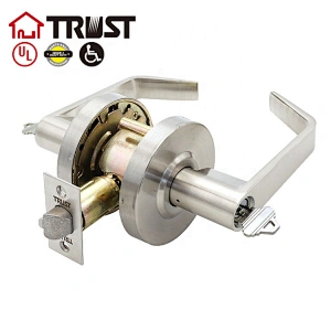 TRUST 4578(A)-SN Master Lock Keyed  Communictaion Door Lock, Commercial Lever Style Handle, Satin Nickle, SLCHKE26D