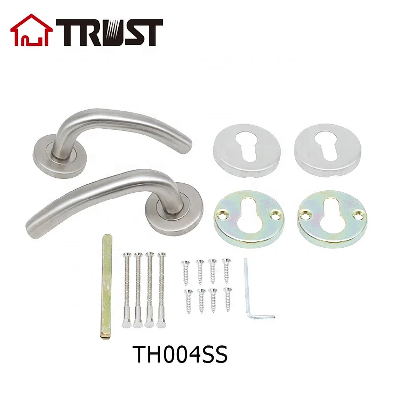 TRUST TH004-SS Stainless Steel Lock Wood Door Lock Bedroom Interior Door Lever Handles