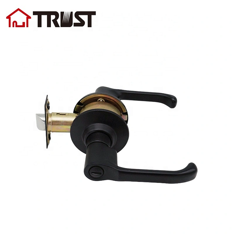 TRUST 3422-MB Lever Lock handle  Bathroom Door Lock Privacy Black Mat Finish
