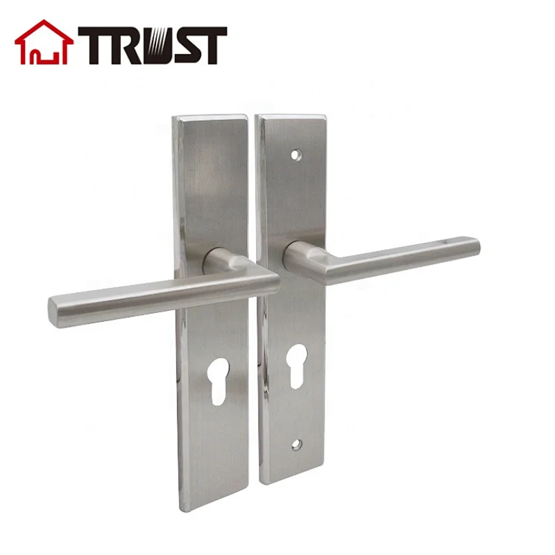 TRUST TP20-TH032SS  Square Plate with handle  Stainless Steel Door Lock For Interior Room