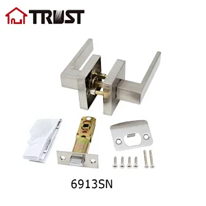 TRUST 6913-SN Grade 3 Heavy Duty Tubular Lever Lock  Passage function Door Lever Handle