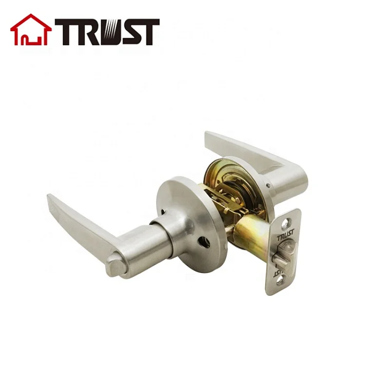 TRUST 6411-B-SN ANSI Grade 3 Entrance Straight Handles Door Lock In Brushed Nickel