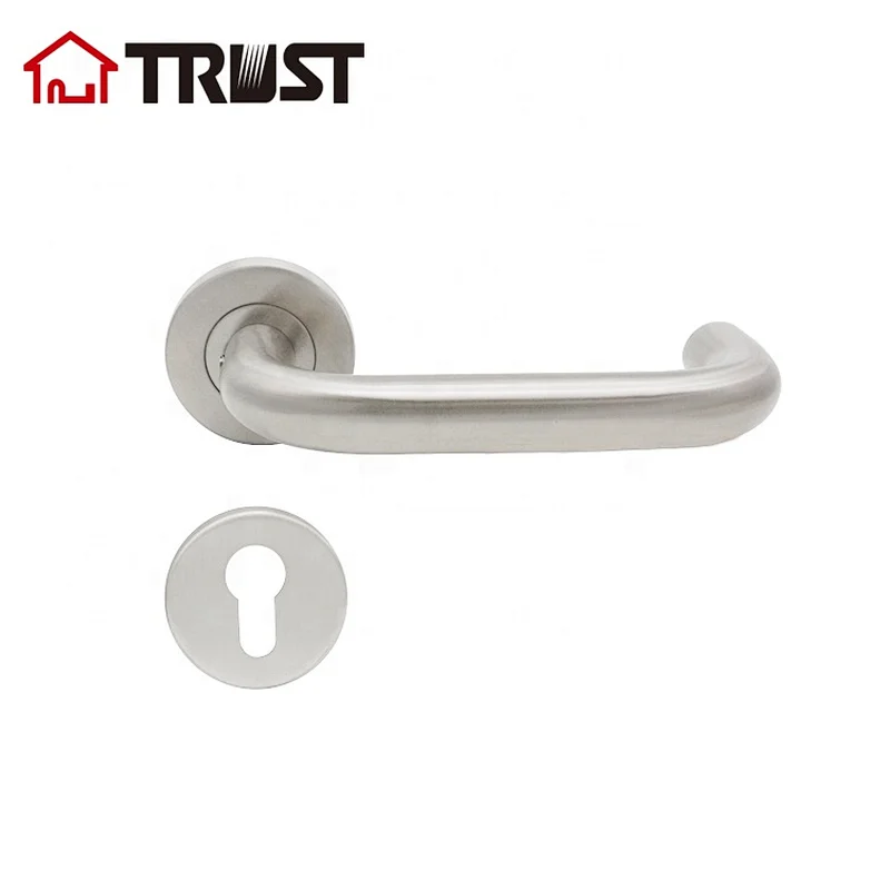 TRUST TH001-SS Door Handle Lever with Modern Contemporary Slim Round Design