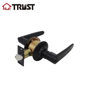 TRUST 3411-MB Lever Type Door Handle Cylindrical Lock Grade 3 Straight Entry Door Lever,Mat Black