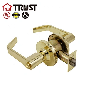 华信4471-PB 美标二级重型执手锁 锌合金美式室内房门锁卫浴锁具
