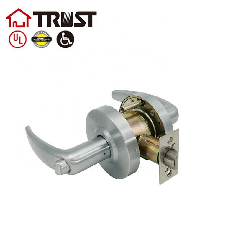 TRUST 4511-SC Master Lock, Heavy Duty Lever Style, Grade 2 Commercial Entrance Door Lock, Satin Chrome