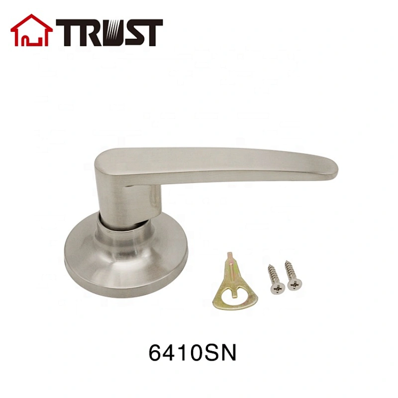 TRUST 6410-SN Grade 3 Dummy Door Lever Brushed Nickel Straight Handles Door Lock For Interior Doors