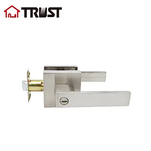 TRUST 6912-SN  Grade 3 Zinc Alloy Lever Tubular Latch Privacy Bathroom Door Handle Lock